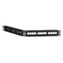 Panduit NKFPA24 NetKey Patch Angled Panel, Front Access, 24-Port, Black
