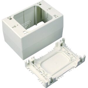 Wiremold NM2044 Uniduct Series One-Gang Extra Deep Device Box Fitting, Ivory