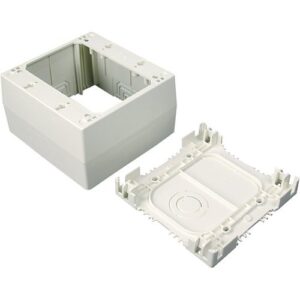 Wiremold MNM2044-2WH Uniduct Series Two-Gang Extra Deep Device Box Fitting, White