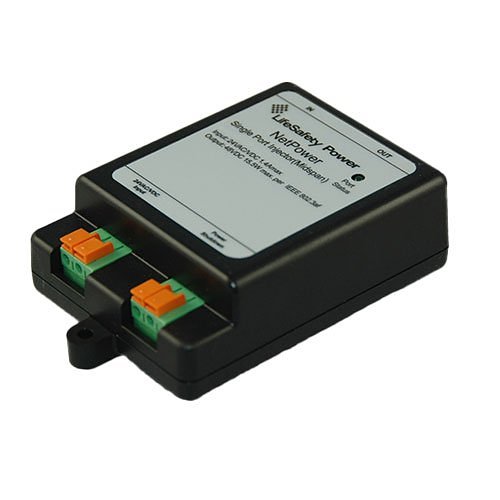 LifeSafety Power NPM115 Single Port PoE Midspan Injector