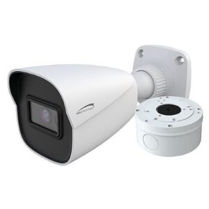 Speco O4B9 4MP WDR Bullet IP Camera with Advanced Analytics, 2.8mm Fixed Lens, White