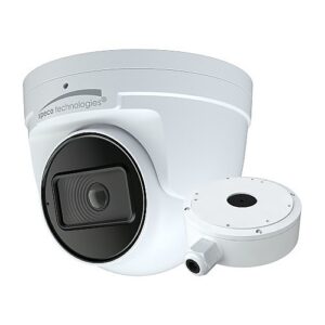 Speco O4IT2W 4MP Intensifier AI IP Turret Camera with 2.8mm Lens, Includes Junction Box, White