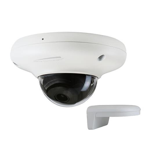 Speco O5P2 5MP Mini Dome IP Camera with Advanced Analytics and Wall Mount, 2.8mm Fixed Lens, White
