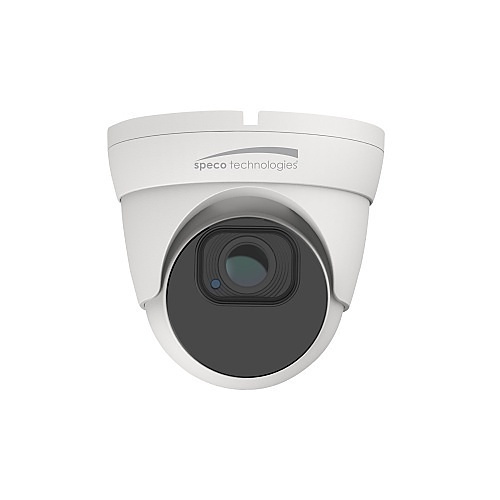 Speco O5T1MG 5MP Turret IP Camera with Advanced Analytics, 2.8-12mm Motorized Lens, 4x Optical Zoom, White