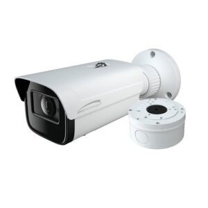Speco O8VB3M 4K IR Bullet IP Camera with Line Crossing and Intrusion Detection, Includes Junction Box, 2.8-12mm Motorized Lens, White