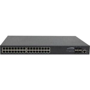 Speco P32S36GM 36-Port Managed Gigabit Switch, 32 PoE and SFP Uplink Ports, Black