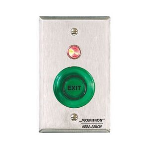 Securitron PB-NC2 Push Button, Momentary, SG with NC Contacts, Green