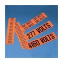 Panduit PCV-4160AY Voltage Marker, 4160V DC, 9" Width, Vinyl