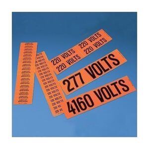 Panduit PCV-460CY Voltage Marker, 460V DC, 2.25", Vinyl