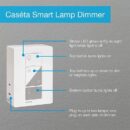 Lutron PD-3PCL-WH Caseta Smart Home Plug-in Lamp Dimmer Switch, Works with Alexa, Apple HomeKit, and the Google Assistant, White