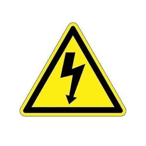 Panduit PESW-B-1Y ISO Electrical and ISO Label Vinyl 'Electrical Shock Symbol', Yellow