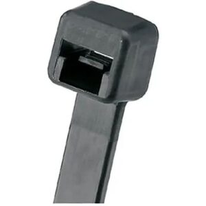 Panduit PLT3S-M0 Pan-Ty Locking Cable Ties, 50 lb Strength, 11.5" Length, 1000-Pack, Black