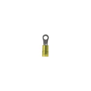 Panduit PN12-14HDR-L Pan-Term Ring Terminal, 12-16 AWG, 1/4" Stud, Nylon, Yellow