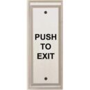 Alarm Controls PN5-111 PN Vandal Resistant Narrow Push Plate, Pneumatic Time Delay, Push to Exit, Black Push Plate, Clear Finish (Replaces PN2-111)