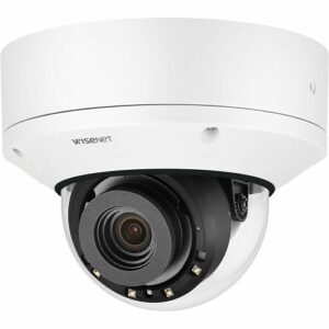 Hanwha PND-A6081RV/KAP Series 2MP AI Indoor IR Vandal Dome IP Camera, 4.38-9.33mm Lens, White, TAA Compliant