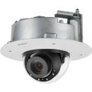 Hanwha PND-A9081RF P-Series 8MP Flush-Mount AI IR Dome Camera, 4.5-10mm Varifocal Lens, White
