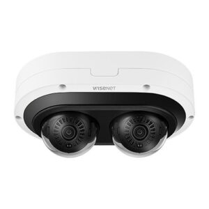 Hanwha PNM-12082RVD 6MPx2-Channel Multi-Directional IP Dome Camera, 3.54-6.69mm Motorized Varifocal Lens, Outdoor, Vandal-Rated, IP66, IK10