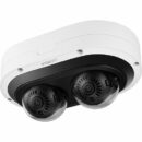 Hanwha PNM-7082RVD/KEX Series x 2MP Outdoor IR Multi-Directional Dome IP Camera, 3-6mm Motorized Varifocal Lens, White, TAA Compliant