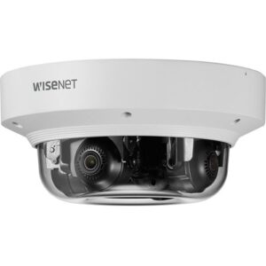 Hanwha PNM-9084QZ1 8MP WDR Multi-Sensor PTRZ Camera, 3-6mm Motorized Varifocal Lens, White (Replaces PNM-9084QZ)