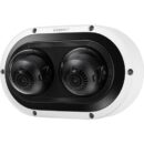 Hanwha PNM-C12083RVD/KEX 2x6MP AI Outdoor IR Vandal Dome IP Camera with 3.54-6.69 mm Lens, TAA Compliant, White