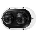 Hanwha PNM-C12083RVD/KEX 2x6MP AI Outdoor IR Vandal Dome IP Camera with 3.54-6.69 mm Lens, TAA Compliant, White
