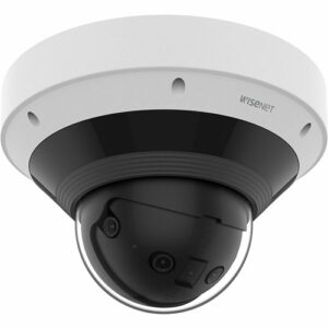 Hanwha PNM-C9022RV/KEX Series 8MP AI IR Panoramic IP Camera, 2.8mm Fixed Lens, White, TAA Compliant