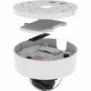 Hanwha PNV-A6081R-E1T 2MP Outdoor IR Vandal Dome IP Camera Pre-Loaded with SolidEDGE WAVE VMS and 1TB SSD, 4.38-9.33mm Motorized Varifocal Lens, White