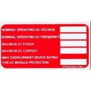 Panduit PPS0204BLASM-L Solar Label, 2.00" Height x 4.00" Width, AC Solar