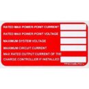 Panduit PPS0204BLPS2-L Solar Label, 2.00" Height x 4.00" Width, 'Rated Maximum'