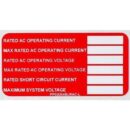 Panduit PPS0204BLRAC-L Solar Label, 2.00" Height x 4.00" Width, 'Rated Aerage'