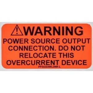 Panduit PPS0204WLDNR-L Solar Label, 2.00" Height x 4.00" Width, Warning