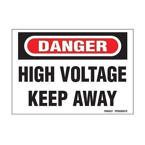 Panduit PPS0305D79 Adhesive Sign, Polyester, Danger Header