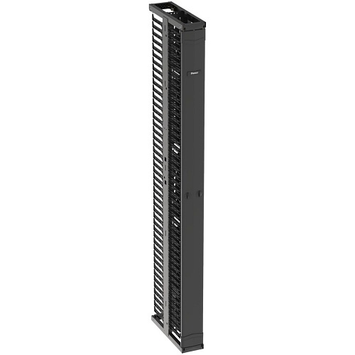Panduit PR2VSD06 PatchRunner 2 Vertical Dual-Sided Manager, 1-Door, 45U, 6" Wide, Black