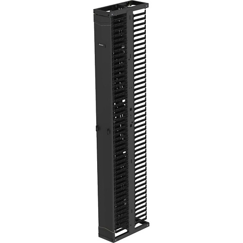 Panduit PR2VSD06 PatchRunner 2 Vertical Dual-Sided Manager, 1-Door, 45U, 6" Wide, Black