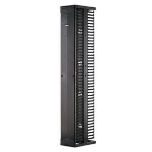 Panduit PR2VSD0679 PatchRunner2 Vertical Dual-Sided Cable Manager, 1-Door, 42RU, 6" Wide, Black