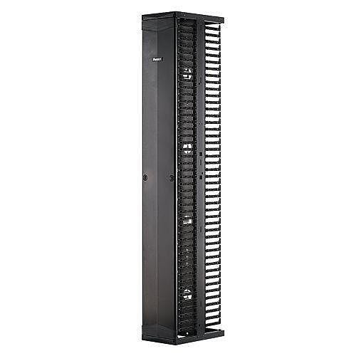 Panduit PR2VSD0679 PatchRunner2 Vertical Dual-Sided Cable Manager, 1-Door, 42RU, 6" Wide, Black