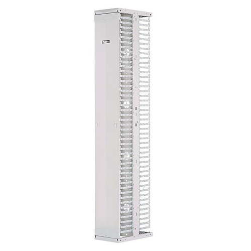 Panduit PR2VSD08WH PatchRunner2 Vertical Dual-Sided Cable Manager, 1-Door, 45RU, 8" Wide, White