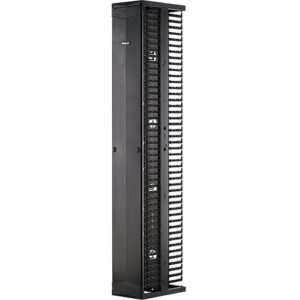 Panduit PR2VSD10 PatchRunner2 Vertical Dual-Sided Cable Manager, 1-Door, 45RU, 10" Wide, Black