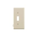 Leviton PSE1-T 1 Gang Sect Wall Plate, Toggle End, Light Almond