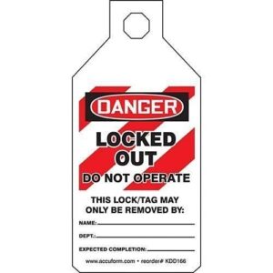 Panduit PSL-1019 Lockout Tab Tag, Danger Legend, 25-Pack