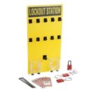 Panduit PSL-10SWCA Electrical Equipment Lockout Station with Components, 10 Personnel