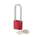 Panduit PSL-7-LS Aluminum Body Padlock, Long Shackle, Red