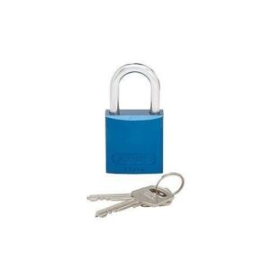 Panduit PSL-7BU Padlock with 1.06" Shackle, Aluminum, Blue