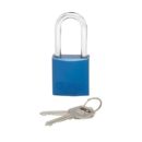 Panduit PSL-7BU-LS Aluminum Body Padlock, Long Shackle, Blue