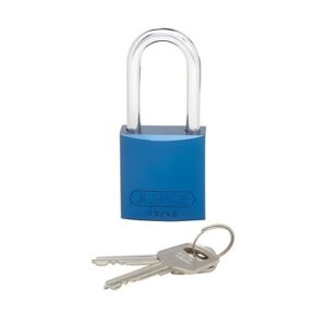 Panduit PSL-7BU-LS Aluminum Body Padlock, Long Shackle, Blue