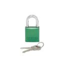 Panduit PSL-7GR Padlock with 1.06" Shackle, Aluminum, Green