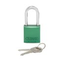 Panduit PSL-7GR-LS Aluminum Body Padlock, Long Shackle, Green