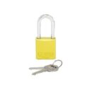 Panduit PSL-7YL-LS Aluminum Body Padlock, Long Shackle, Yellow