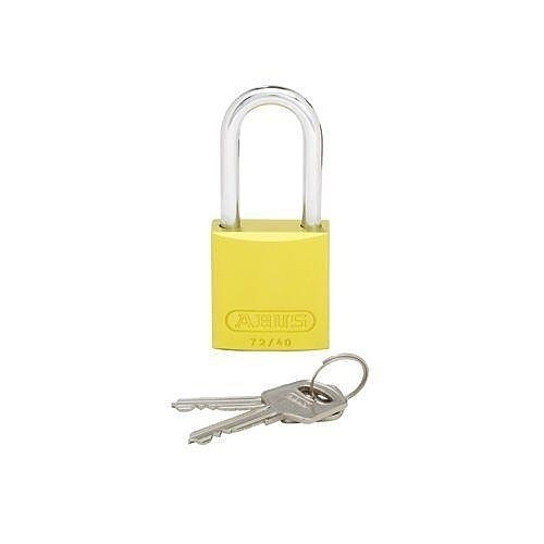 Panduit PSL-7YL-LS Aluminum Body Padlock, Long Shackle, Yellow