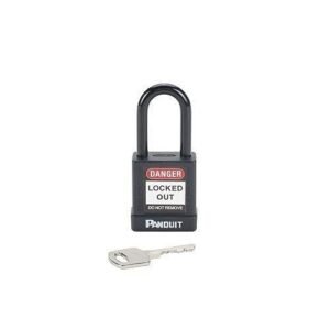 Panduit PSL-8BL Plastic Body Padlock, Black